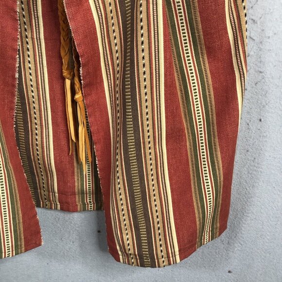 Vintage Handmade Vest One Size Western Art to Wear Mexican Boho Artsy Cross - Picture 13 of 16